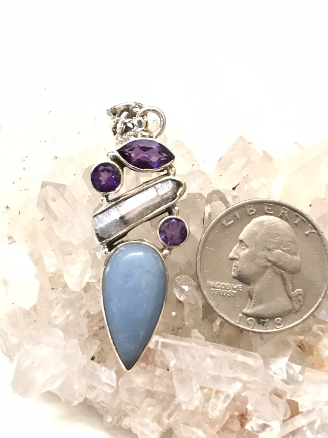 angelite and amethyst