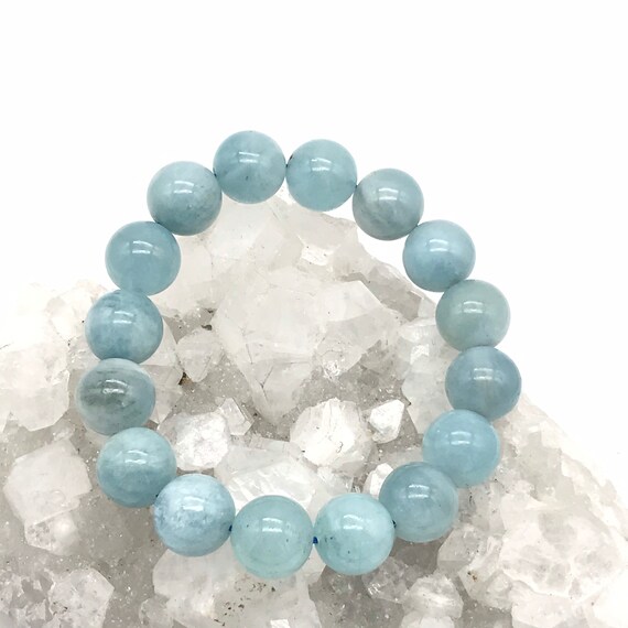 Aquamarine Stretch Bracelet Etsy Australia