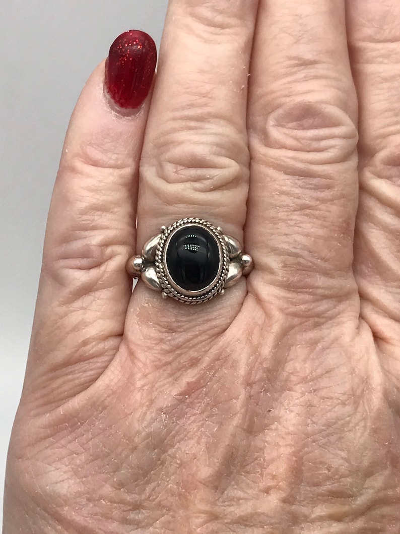 Black Onyx Ring Size 7 12