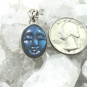CLEARANCE Carved Sleeping Buddha Labradorite Pendant