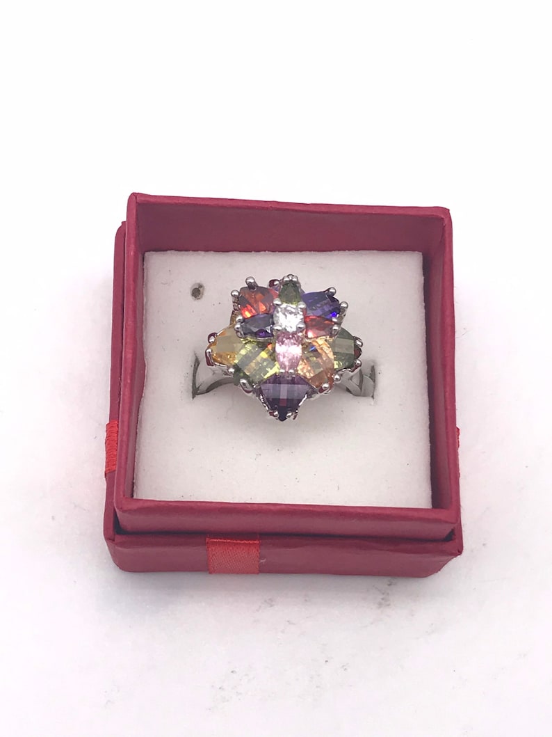 CZ Crystal Ring Size 8 12