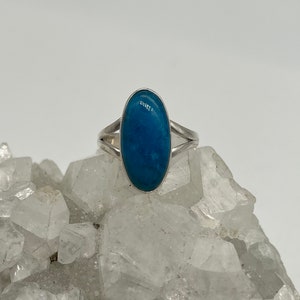 Blue Apatite Ring,  Size 10 1/2