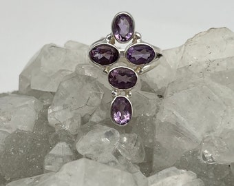 Anillo de amatista, talla 8 1/2