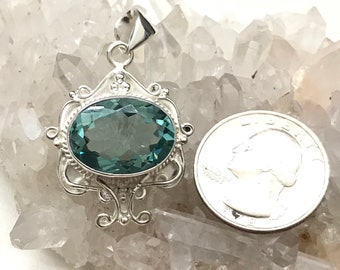 CLEARANCE Blue Crystal Pendant