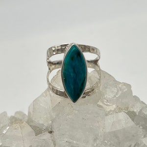 Peruvian Blue Opal Ring, Size 9