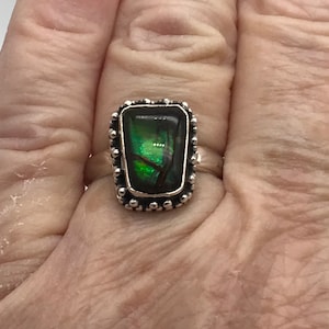 Bague ammolite taille 7