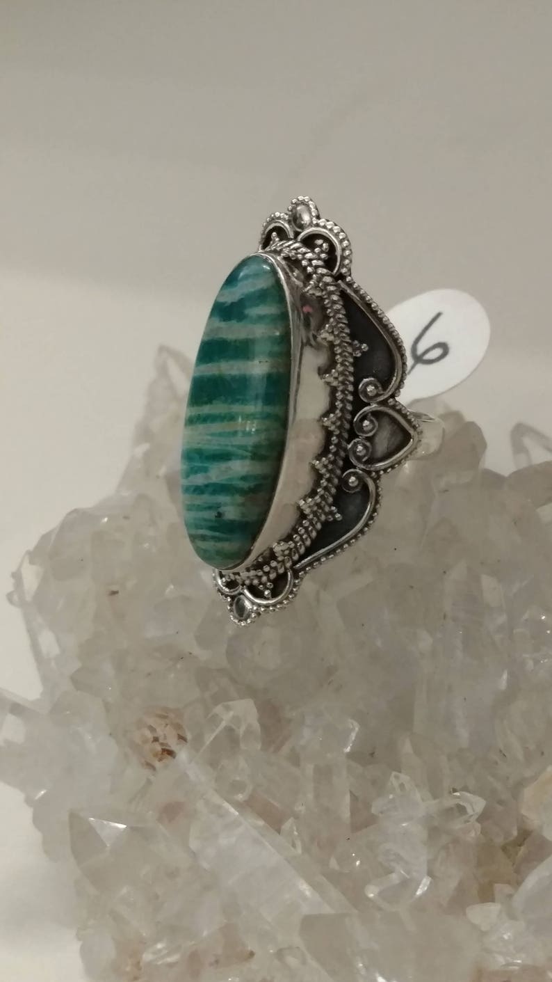 Russian Amazonite Ring Size 6