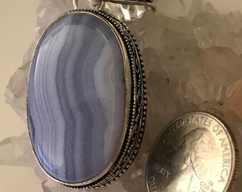 Blue Lace Agate Pendant