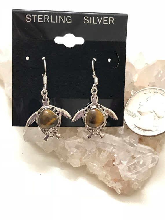 Tigers Eye Turtle Earrings Tigers Eye Turtle Earrings