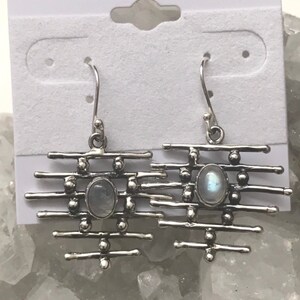 Abstract Moonstone Earrings