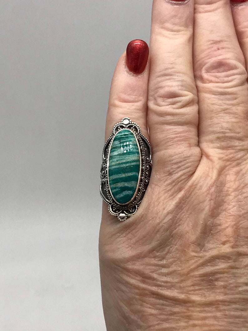 Russian Amazonite Ring Size 6
