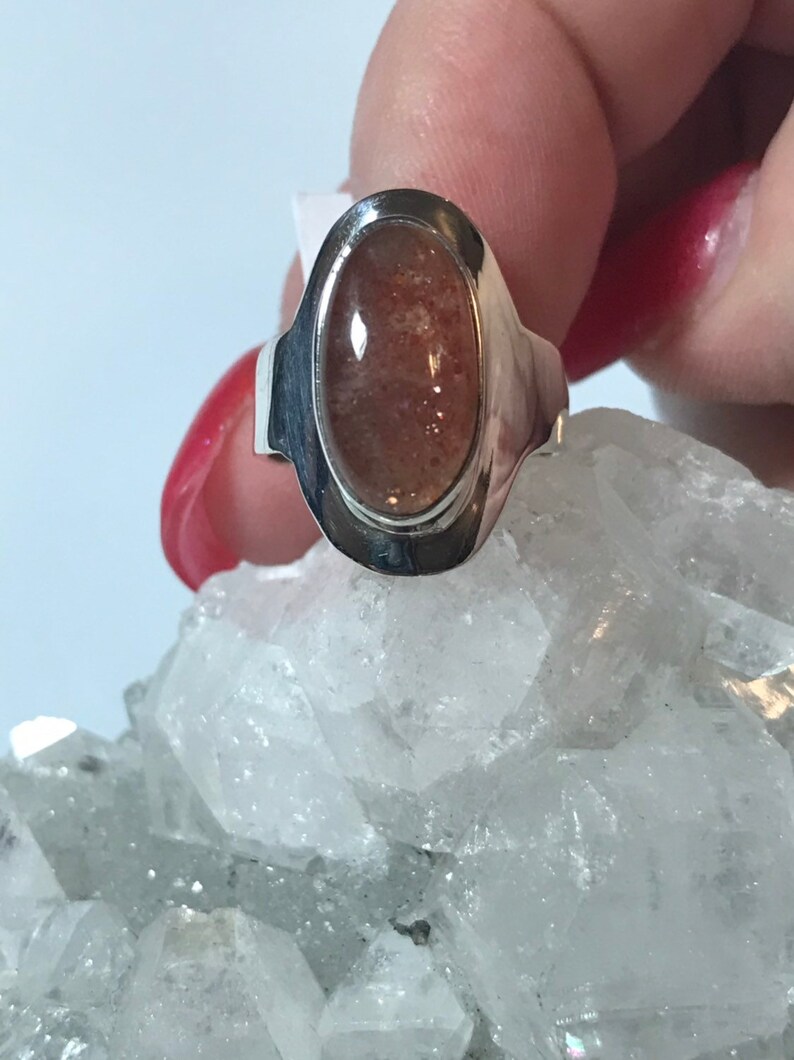 Beautiful Sunstone Ring Size 5