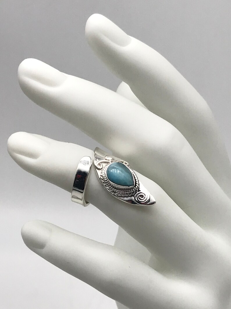 Larimar Ring Size 5 12-Adjustable