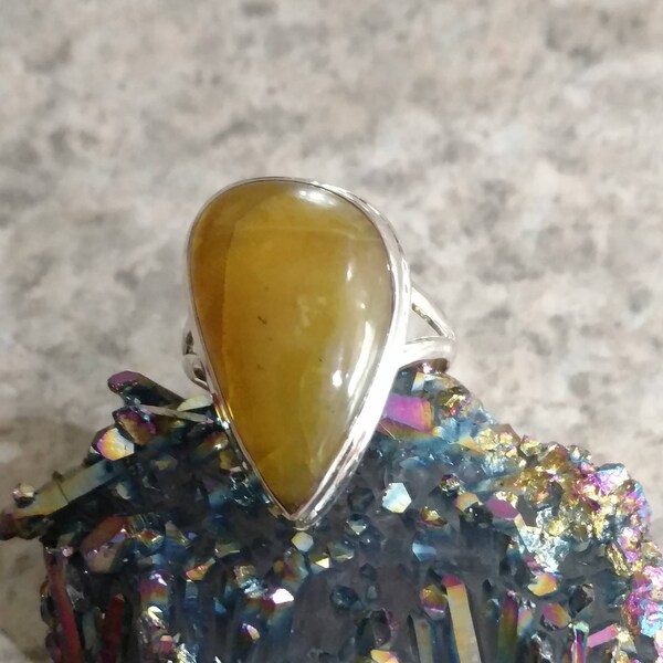 CLEARANCE * Golden Sun Opal Ring Size 10