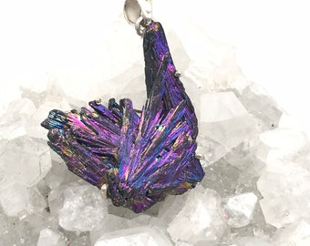 Amazing Rainbow Aura Kyanite Pendant