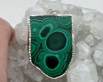 Abstract Malachite Pendant