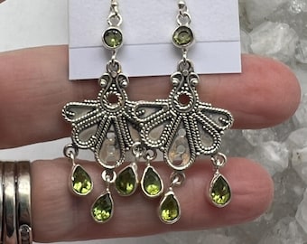 Green Crystal Earrings
