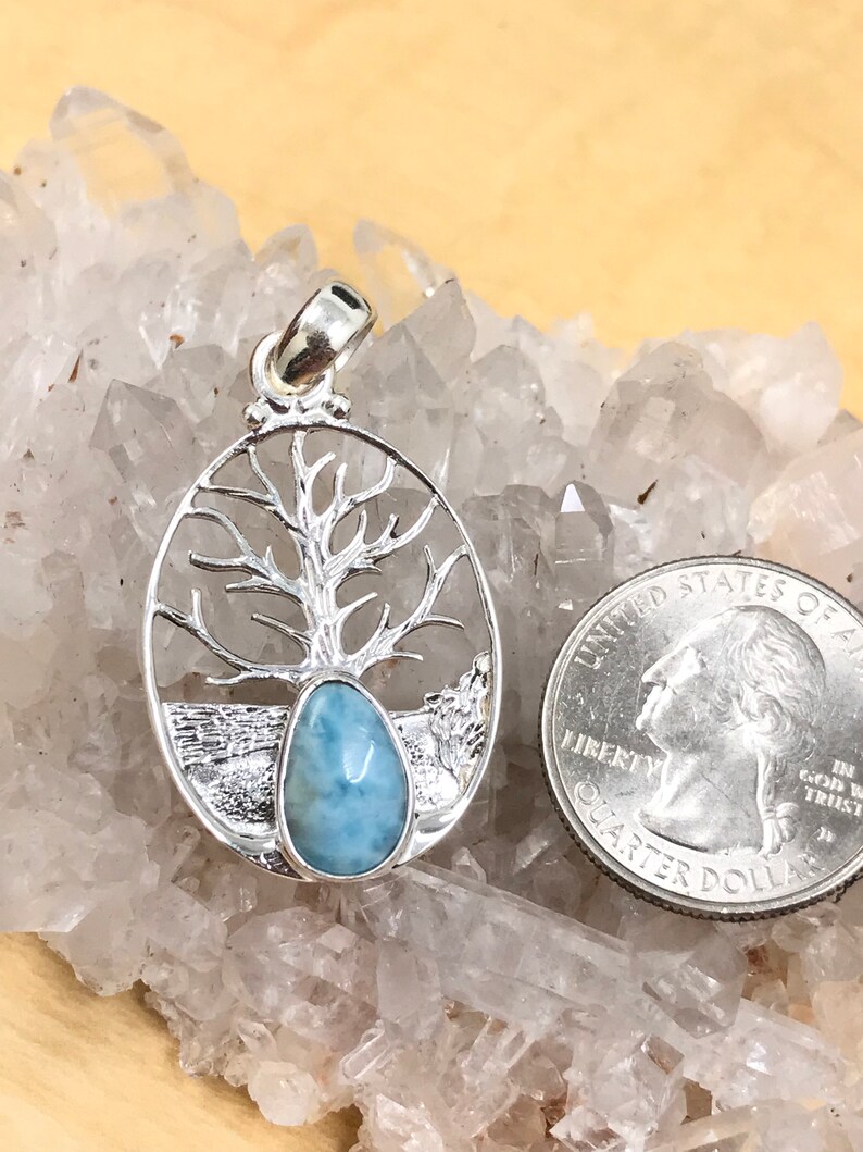 Larimar Tree of Life Pendant