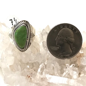CLEARANCE Australian Gaspeite  Ring Size 7 1/2