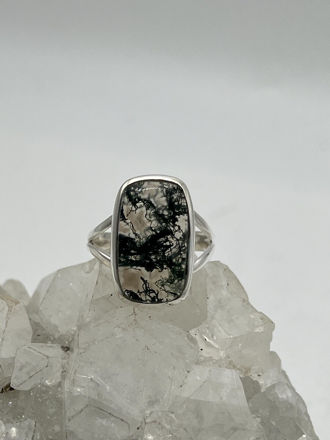 モスアゲートリング、サイズ9 - Etsy 日本