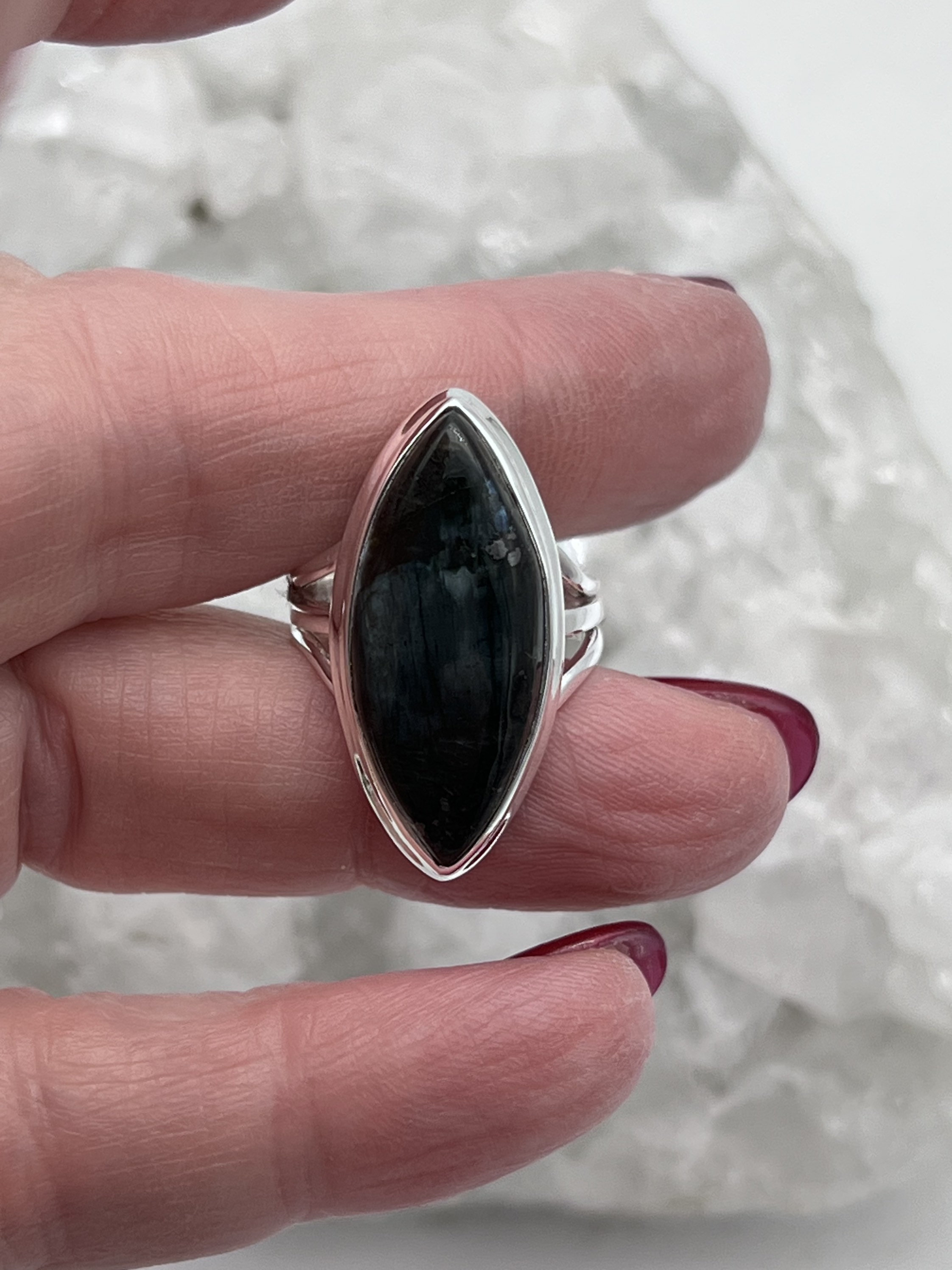 Crest Ring Larvikite - Tom Wood Project Official Online Store