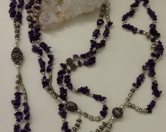 Amethyst Beaded Necklace
