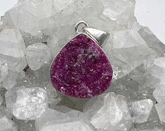Pink Cobalto Calcite Crystal Pendant