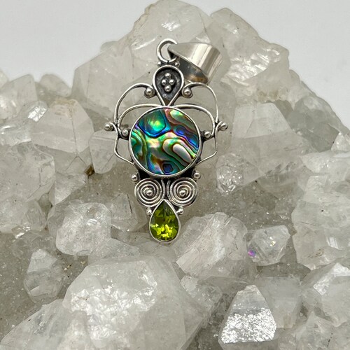 Beautiful Abalone Shell shops and Peridot
