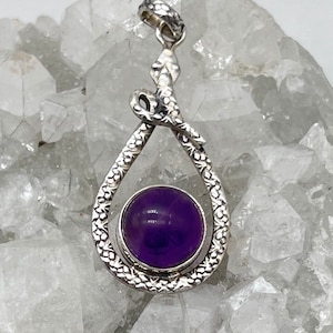 Amethyst Snake Pendant