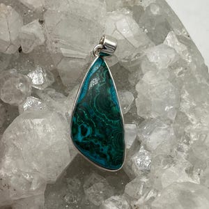 Amazing Chrysocolla In Malachite Pendant