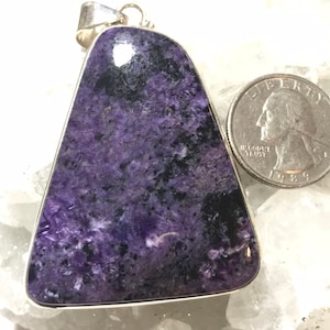 healing Pretty One of a Kind MOTHERS DAY SALE Large Charoite pendant unique beautiful pendant Feminine Magical