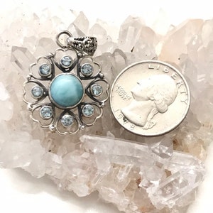 Larimar and Blue Topaz Pendant image 5