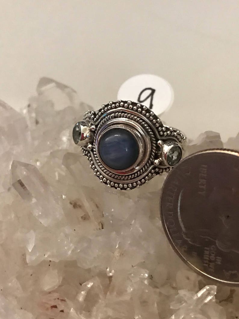 Kyanite and Blue Topaz Ring Size 9