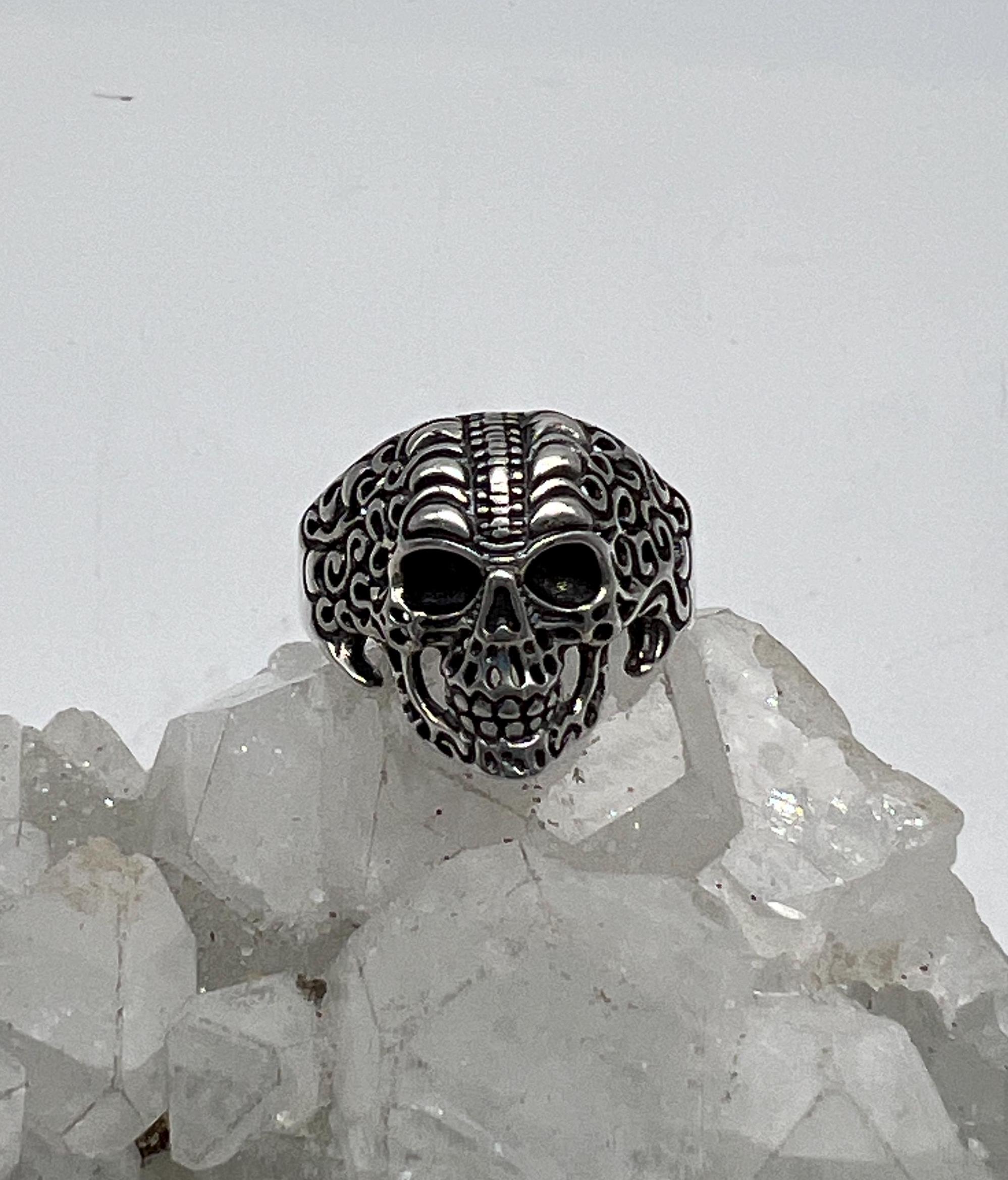 Sterling Silver Ghost Rider Ring, Size Various - Etsy