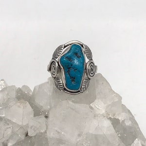 Turquoise Nugget Ring, Size 8 1/2