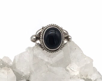 Black Onyx Ring Size 7 1/2