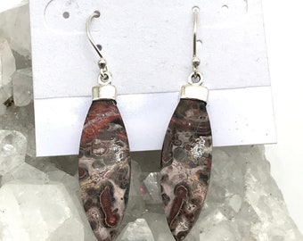 Leopard Skin Jasper Charm Earrings