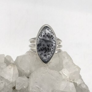 Dendritic Opal Ring, Size 10