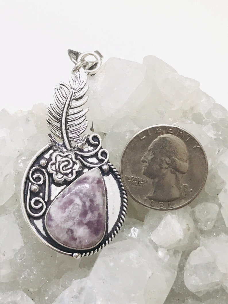 Abstract Lepidolite Pendant