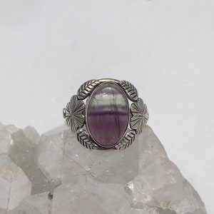 Abstract Fluorite Ring Size 8 1/2 image 9