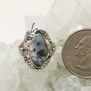Dendritic Opal Ring, Size 6