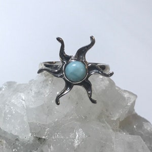 CLEARANCE Star Larimar Ring Size 8 1/2