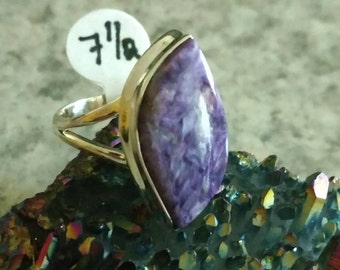 Charoite Ring, Size 7 1/2