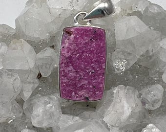 Pink Cobalto Calcite Crystal Pendant