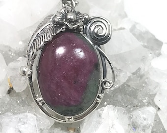Ruby in Zoisite Pendant