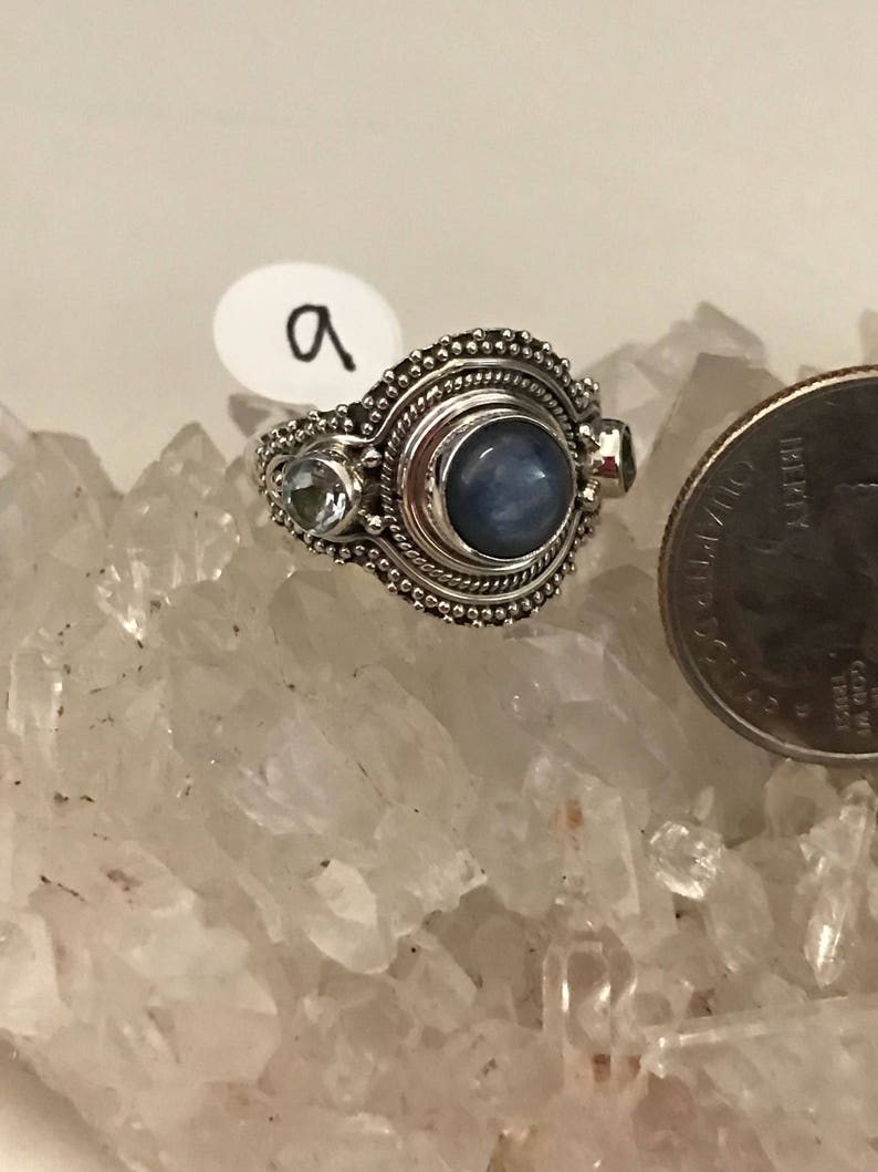 Kyanite and Blue Topaz Ring Size 9