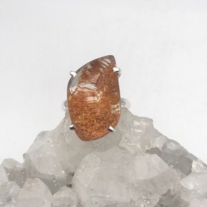 Lodolite Garden Quartz Ring, Size 10