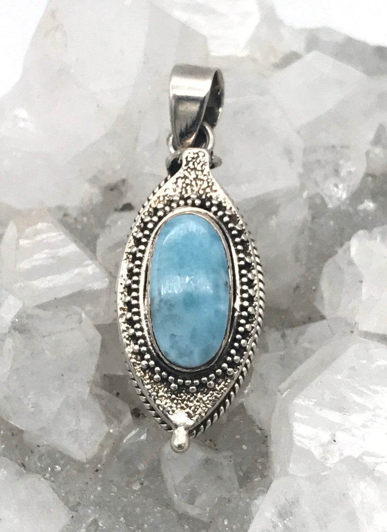 Larimar Poison Box Pendant