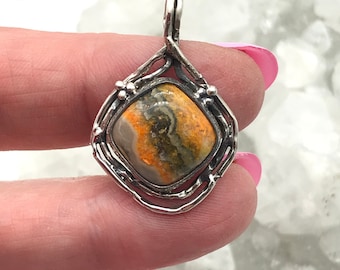 CLEARANCE Abstract Bumblebee Jasper Pendant