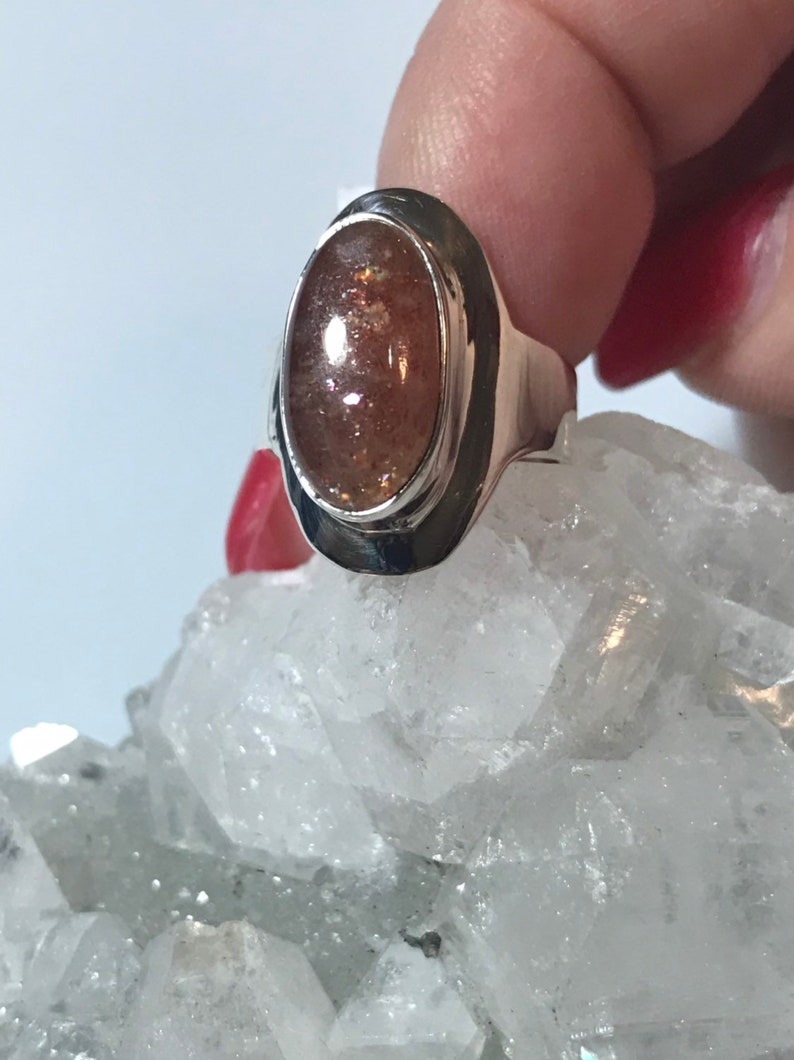 Beautiful Sunstone Ring Size 5